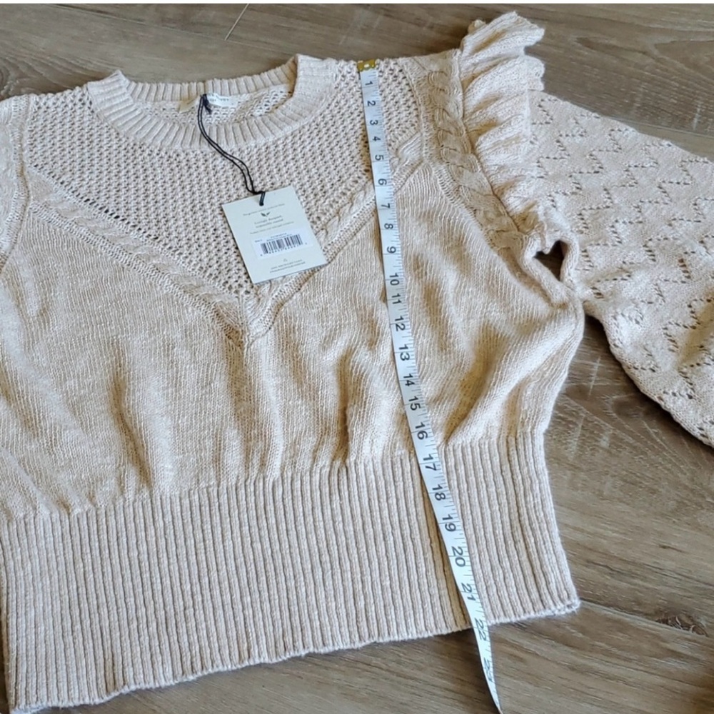 NWT Spell Willow Frill Jumper Cream Ruffle Sweater - Picture 5 of 7